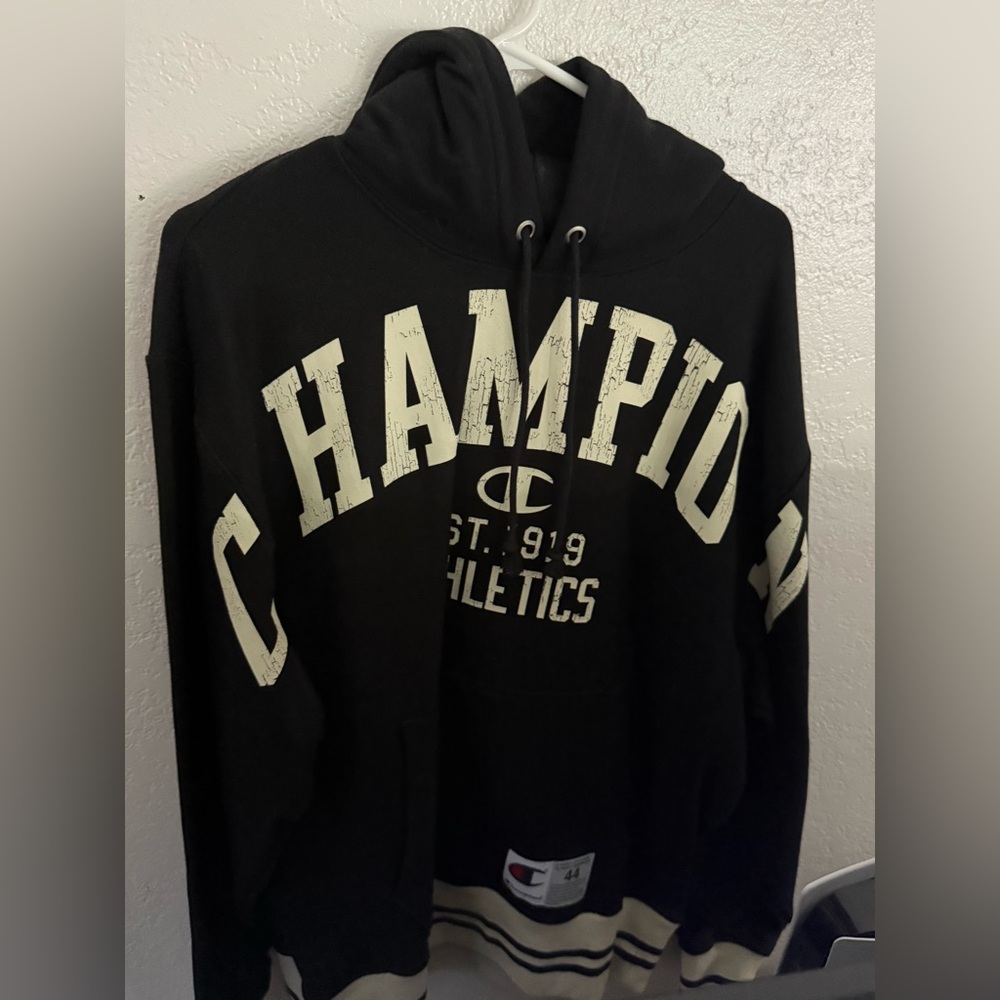 Champion Black and White Men's Hoodie